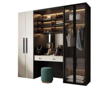 Tủ quần áo cánh kính kèm bàn trang điểm tiện lợi, hiện đại QA133